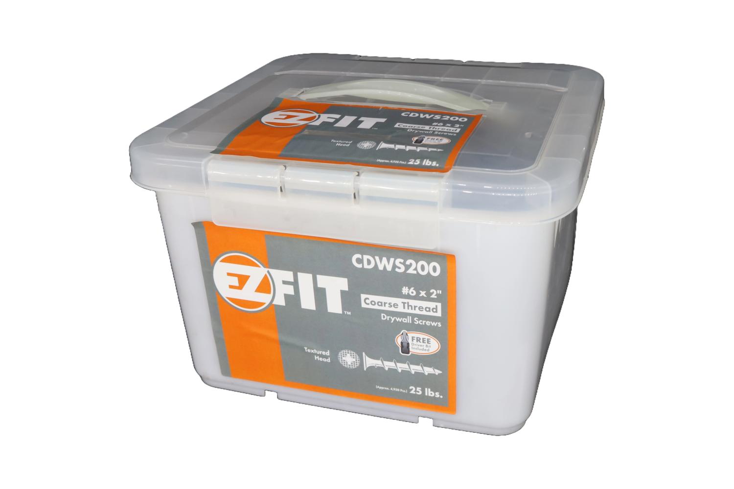 EZ FIT CDWS200-25LB #6X2 COARSE DRYWALL SCREW PHILLIP TEXTURED HEAD