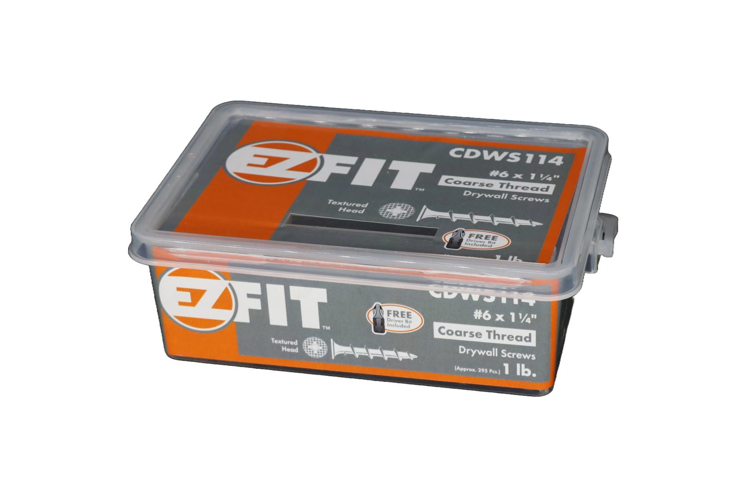 EZ FIT CDWS114-1LB #6X1-1/4 COARSE DRYWALL SCREW PHILLIP TEXTURED HEAD