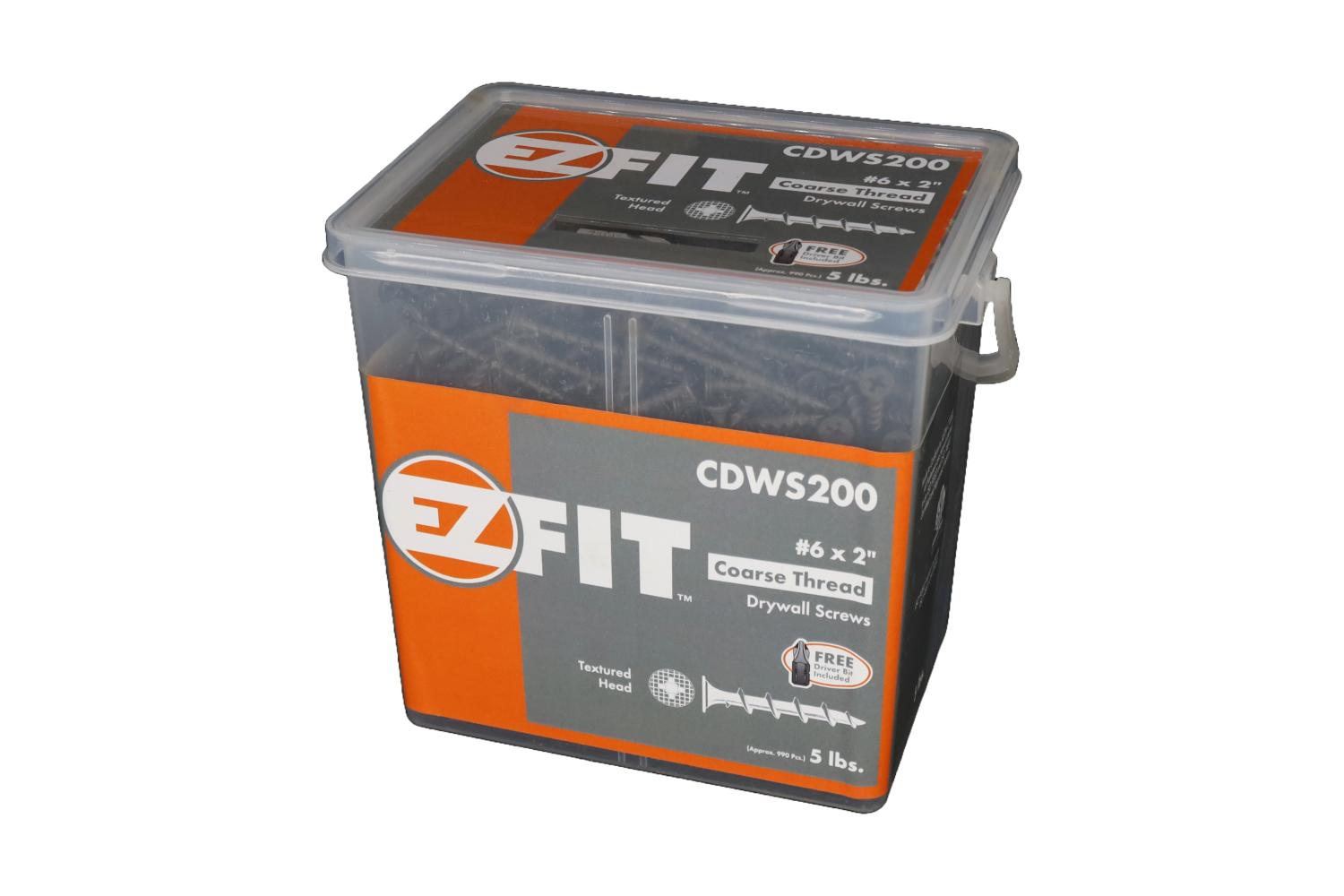 EZ FIT CDWS200-5LB #6X2 COARSE DRYWALL SCREW PHILLIP TEXTURED HEAD