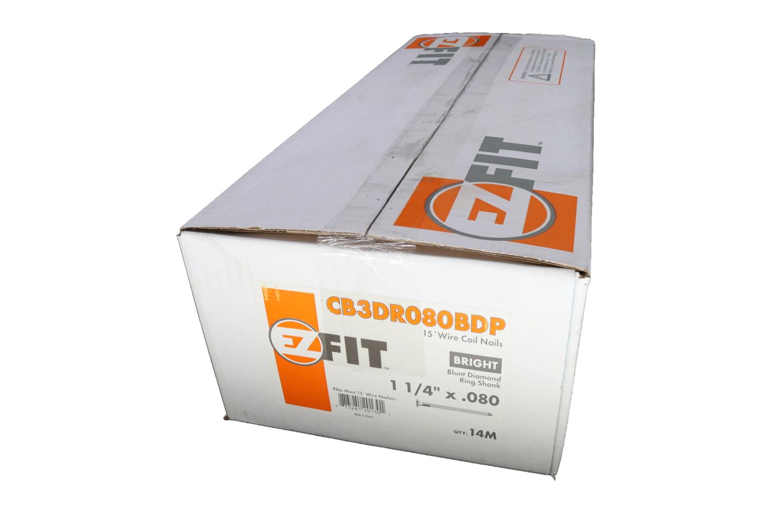 EZ FIT CB3DR080BDP NAIL COL 080 RING 1-1/4 BD 14M/BX