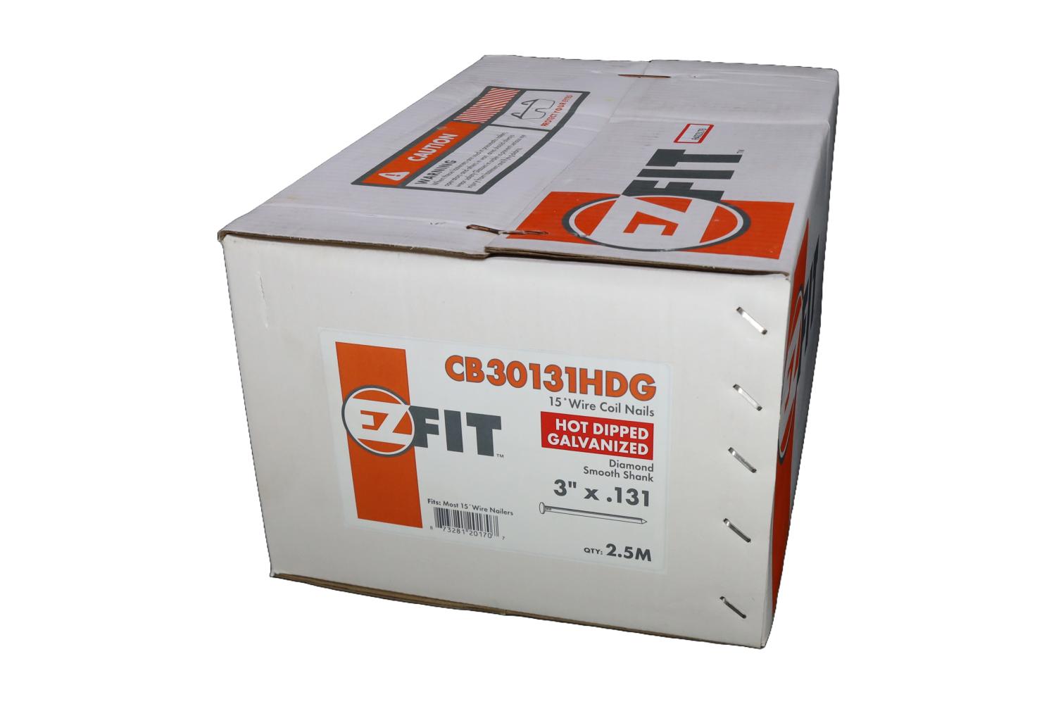 EZ FIT CB30131HDG 3X131 2.5M 15DG WW COIL NAIL HDG SM DP