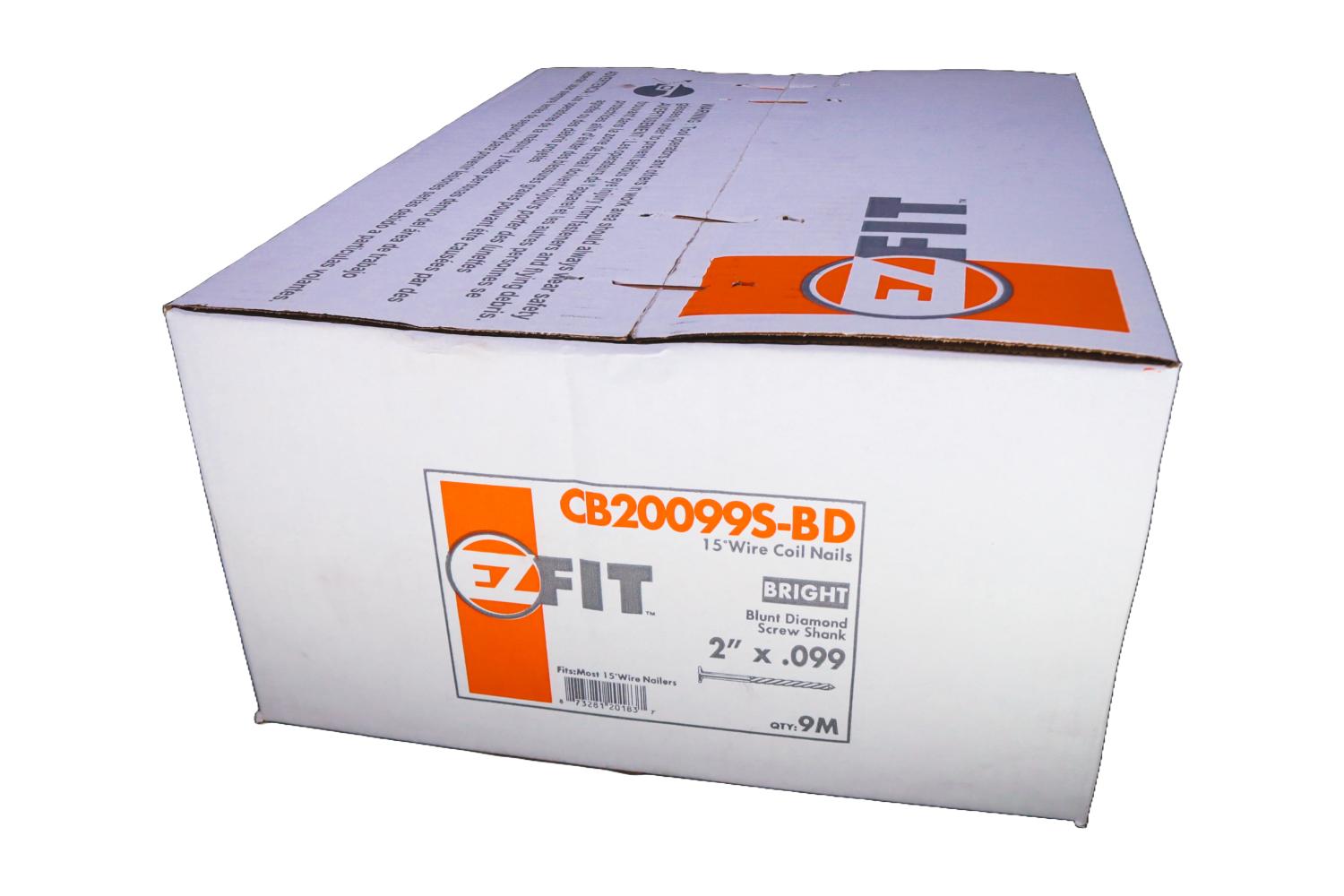 EZ FIT CB20099S 2X099 9M BDP 15DG WW COIL NAIL BRT SCR