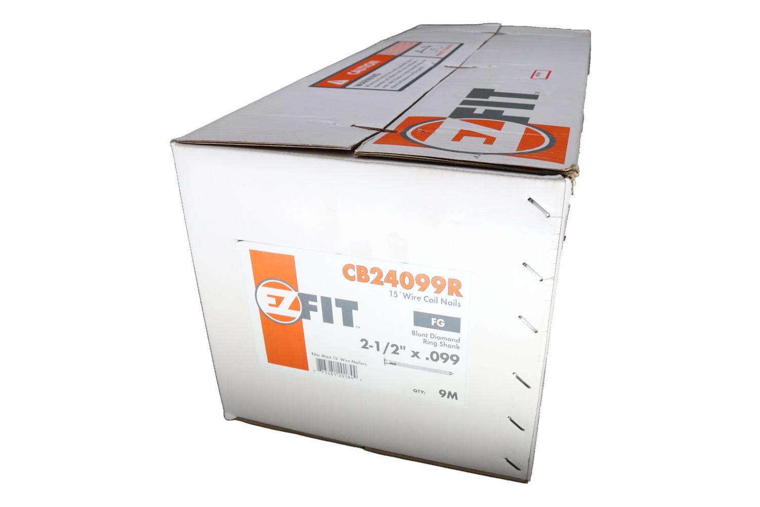 EZ FIT CB24099R 2-1/2X099 9M BDP 15DG WW COIL NAIL BRT RING