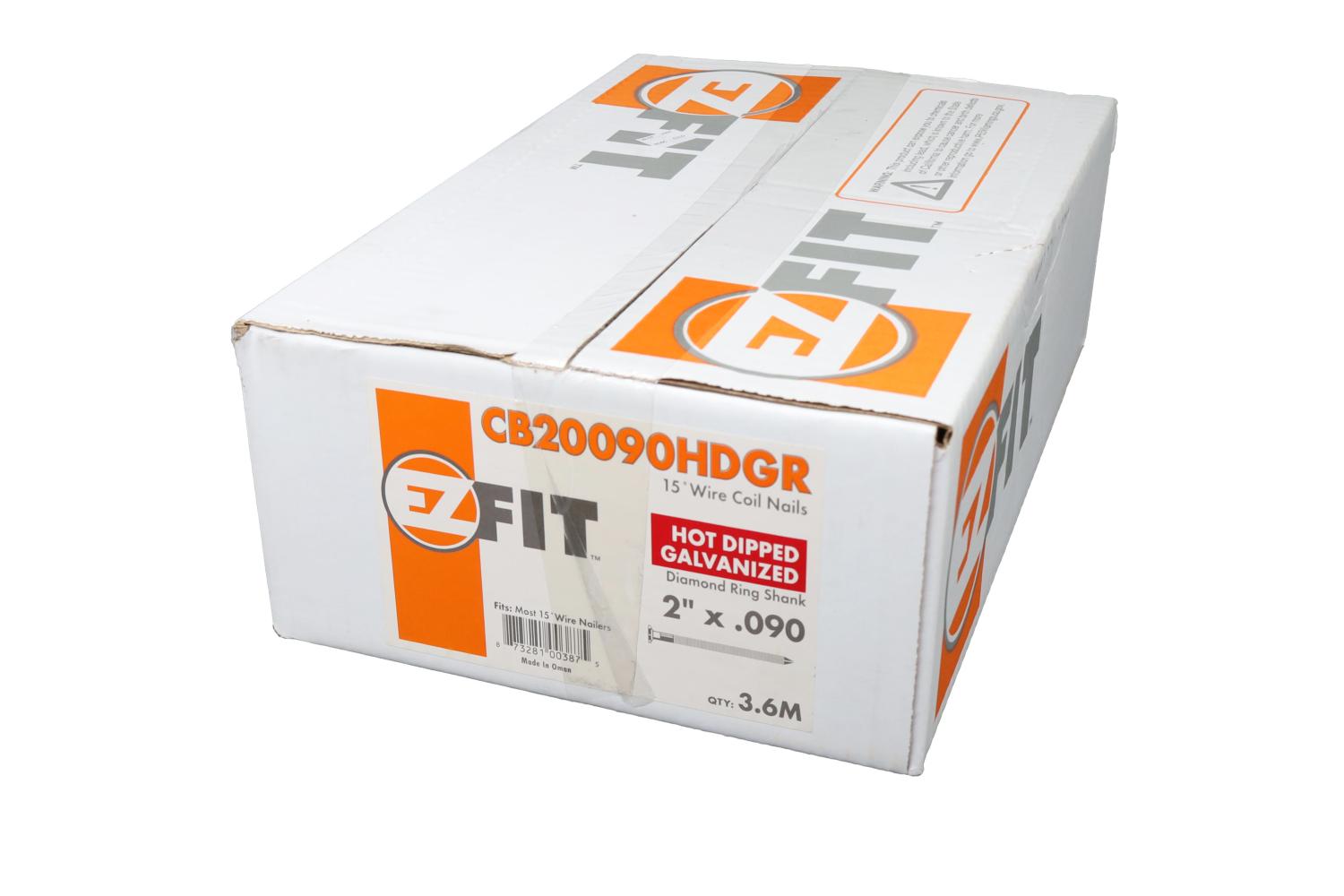 EZ FIT CB20090HDGR 2X090 3.6M 15DG WW COIL NAIL HDG RING