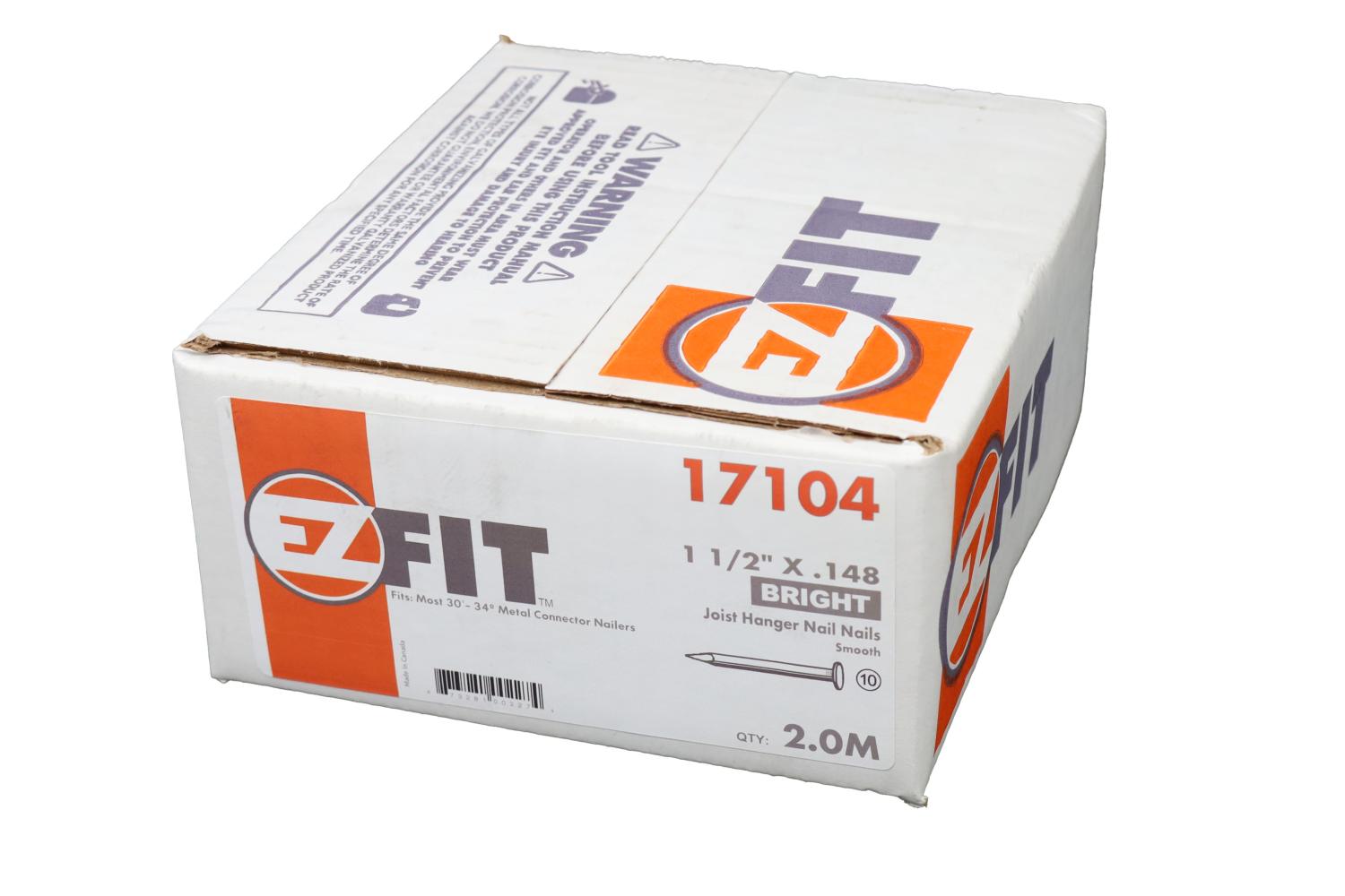 EZ FIT JH14148-2M 1-1/2x148 34DG JOIST HANGER PAPER TAPE NAIL BRT SM 17104