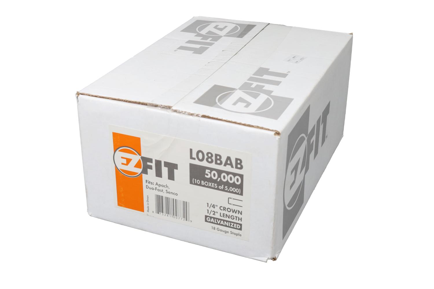 EZ FIT L08BAB 1/4x1/2 18GA GALV STAPLE 5M SENCO