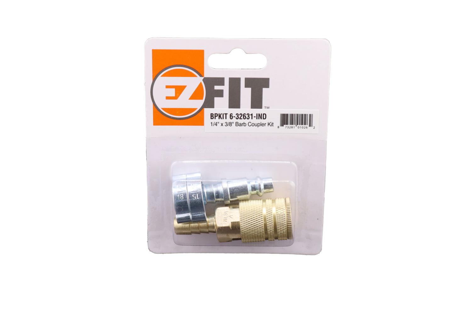 EZ FIT BP KIT 6 1/4 COUPLER & CONNECTOR X 3/8 BARB W/CLAMPS B2CS3B/BB2S3S/B1518 CMRO