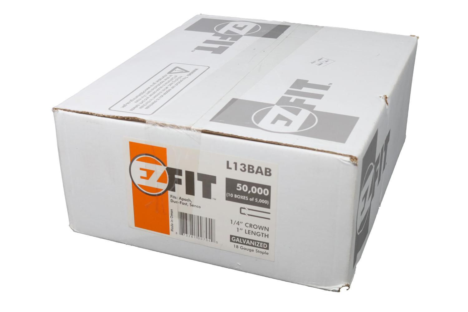 EZ FIT L13BAB 1/4x1" 18GA GAL 5M