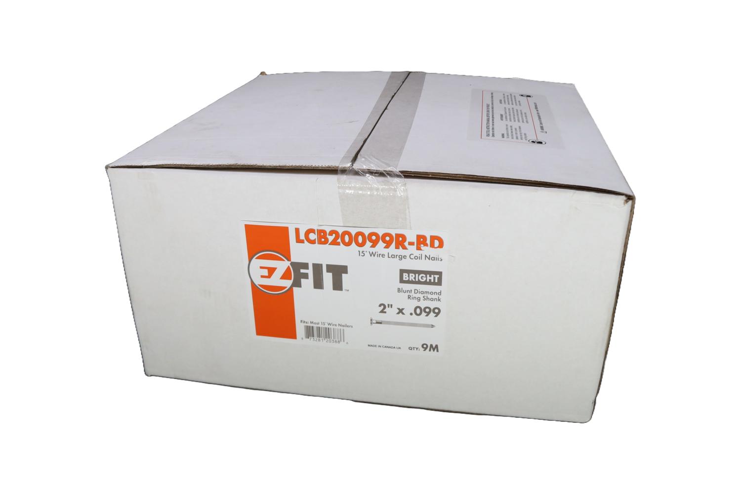 EZ FIT LCB20099R 2X099 9M BDP 15DG WW LARGE COIL NAIL BRT RING (3X3M COILS)