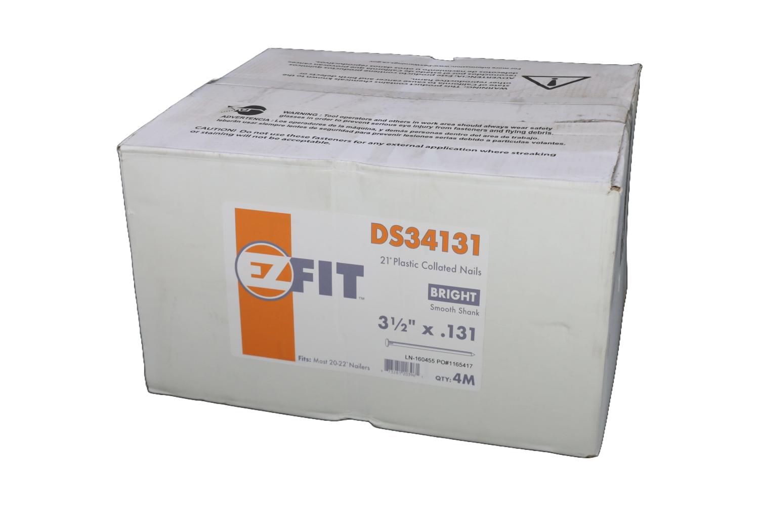 EZ FIT DS34131 3-1/2X131 4M 21DG STRIP NAIL BRT SM DP