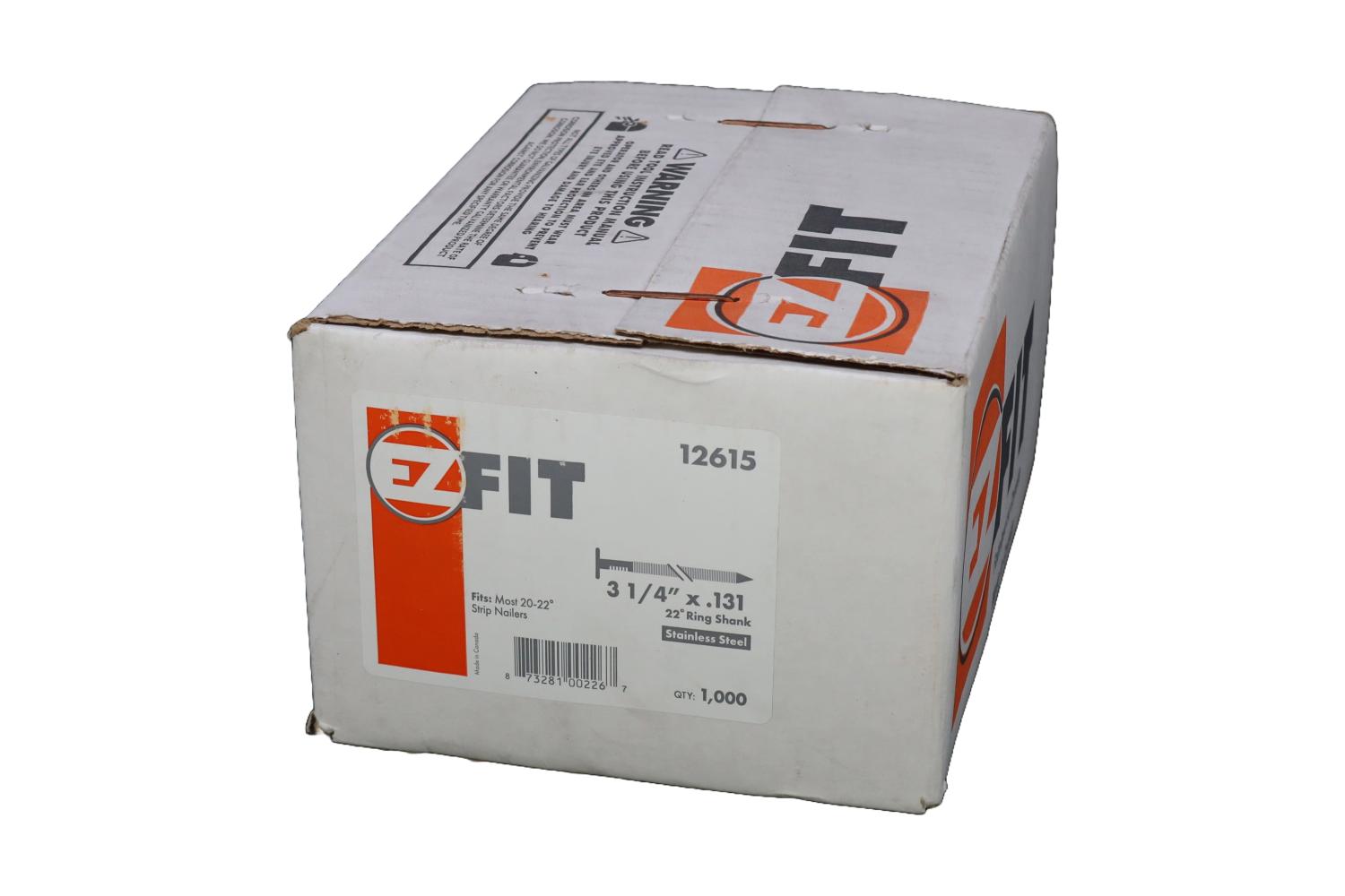 EZ FIT 12615 N53-187 DS32131SSR 3-1/4x131 316SS RING 21DG STRIP NAIL 1M