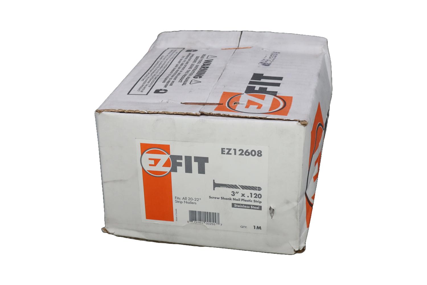 EZ FIT 12608 N53-175 DS30120SSS 3x120 316SS SCREW 21DEG STRIP NAIL 1M