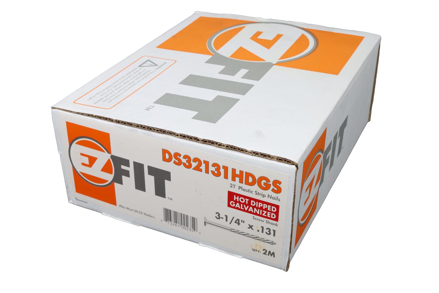 EZ FIT DS32131HDGS-2M 3-1/4X131 2M 21DG STRIP NAIL HDG SCR DP 409HDG