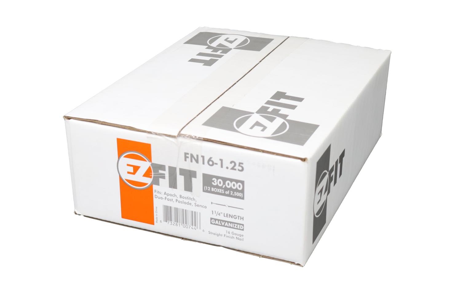 EZ FIT FN16-1.25 16GA 1-1/4 FINISH NAIL 2.5M 740