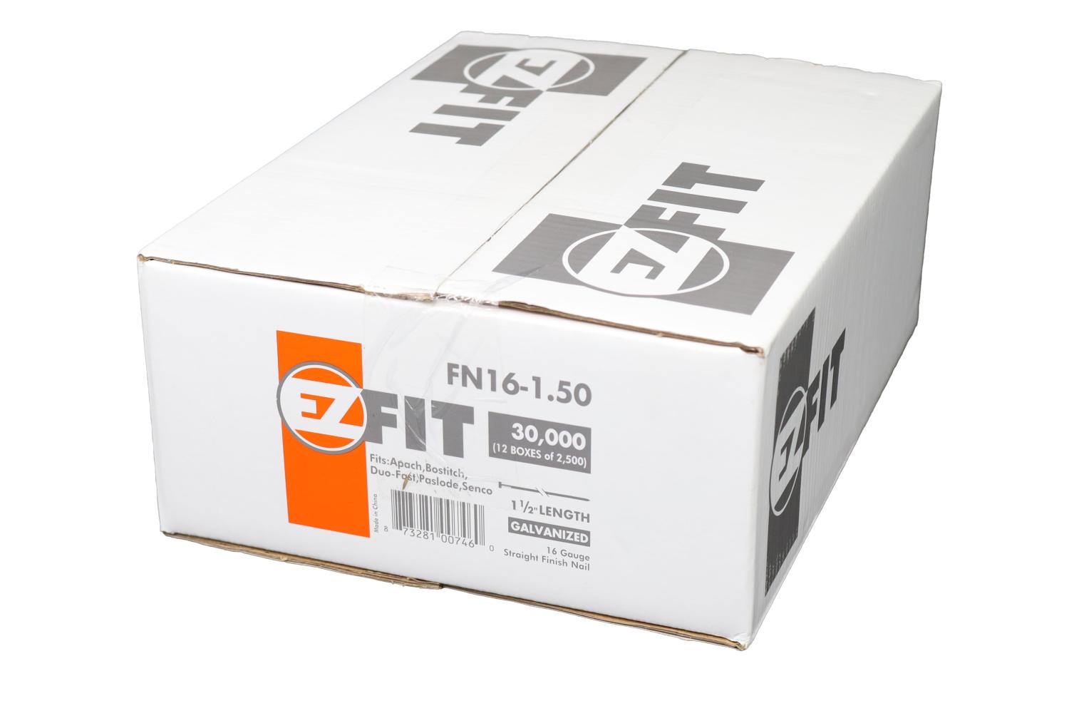EZ FIT FN16-1.50 16GA 1-1/2 FINISH NAIL 2.5M (748)