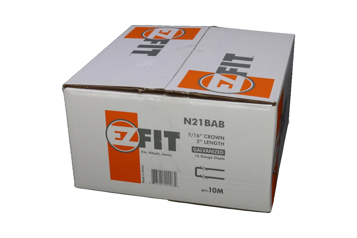 EZ FIT N21BAB 7/16x2 16GA GAL 10M STAPLE 16S5-50 6616PG