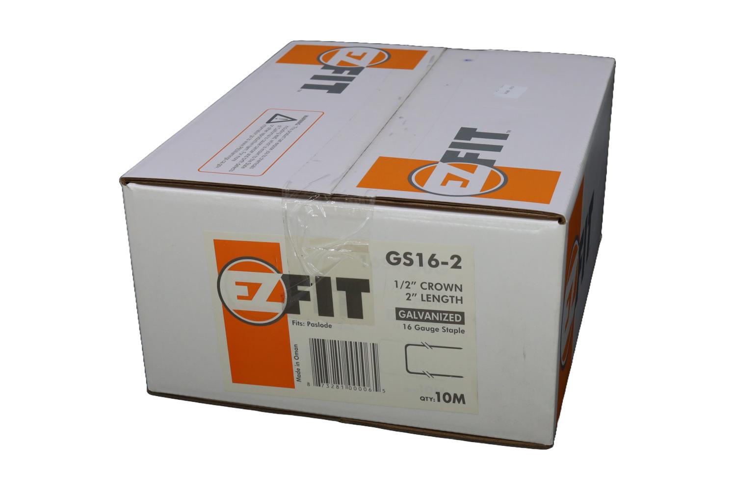 EZ FIT GS16-2 1/2x2 16GA GAL STPL 10M