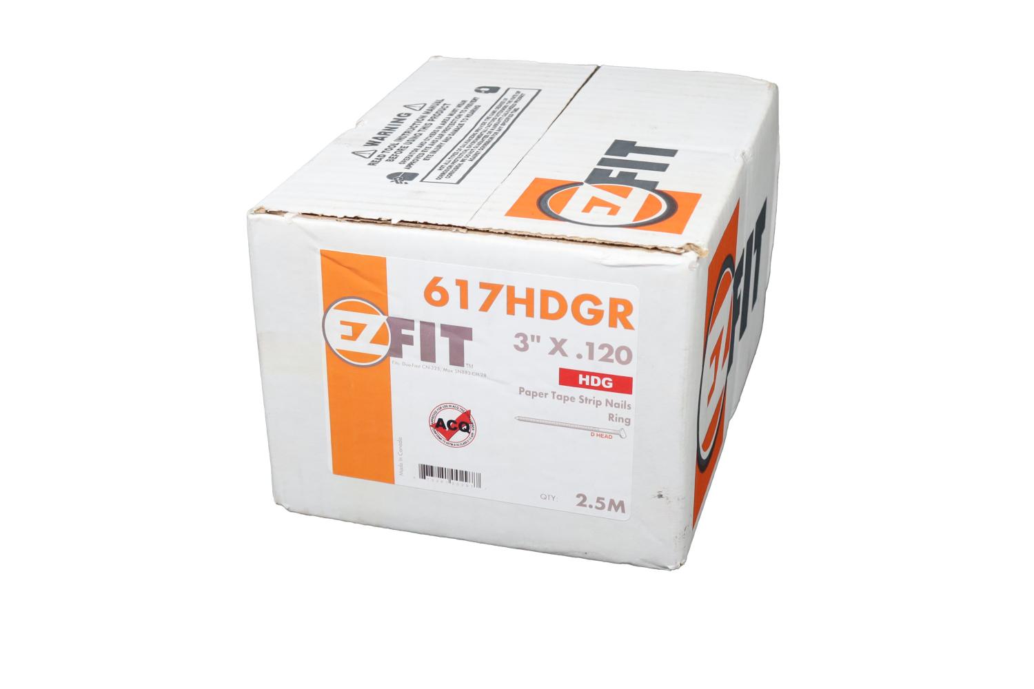 EZ FIT 617HDGR DP30120HDGR 3X120 2.5M 28DG STRIP NAIL HDG RING CLIPPED HEAD 65680