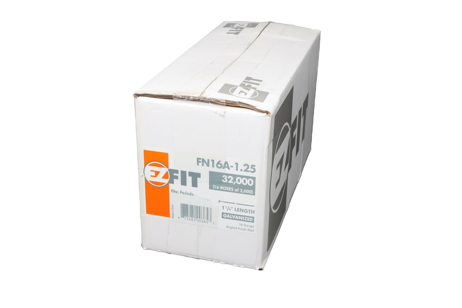EZ FIT FN16A-1.25 16GA X 1-1/4" ANGLE GALV FINISH NAIL 2M