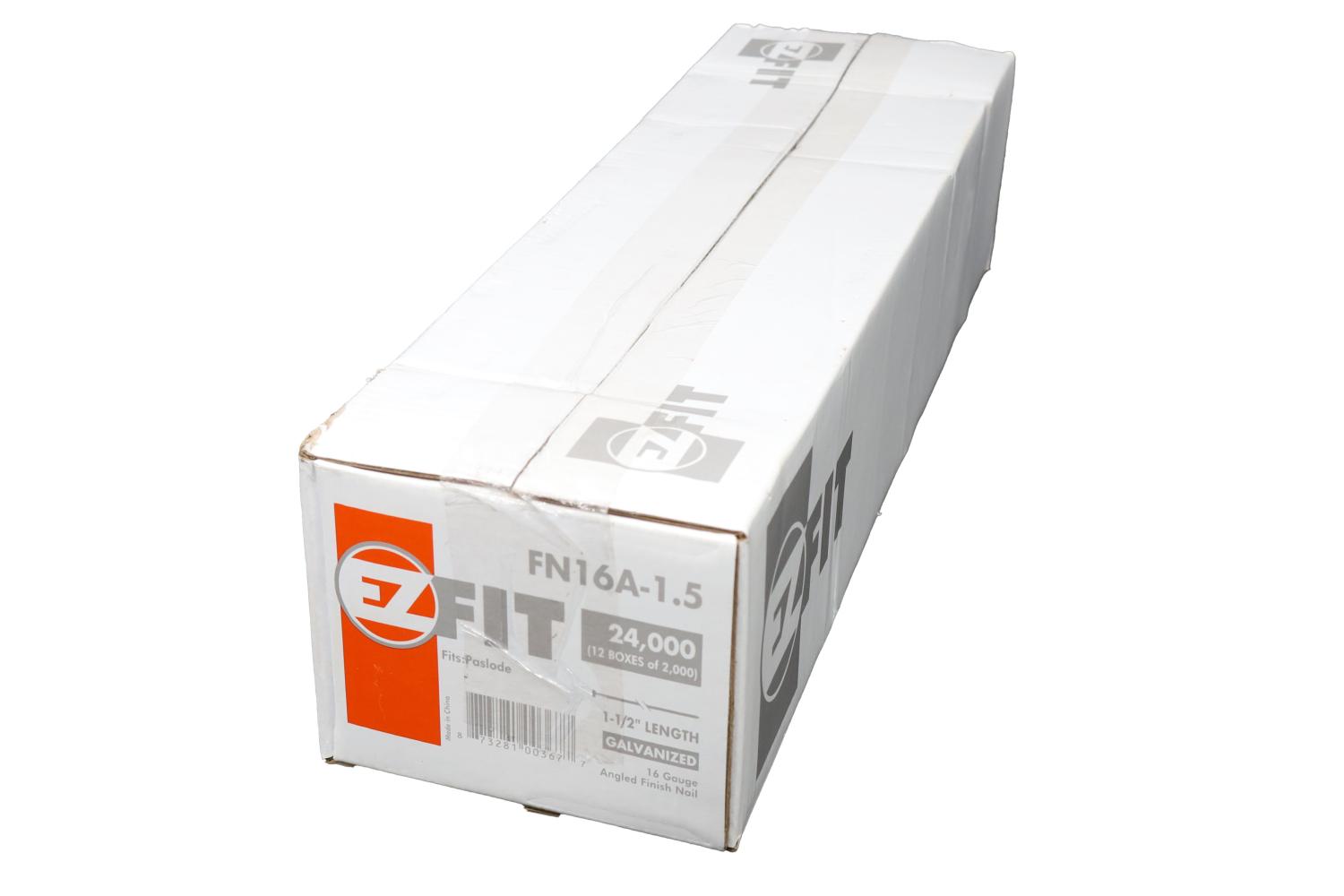 EZ FIT FN16A-1.5 650231 16GA x 1-1/2" ANGLE GALV FINISH NAIL 2M