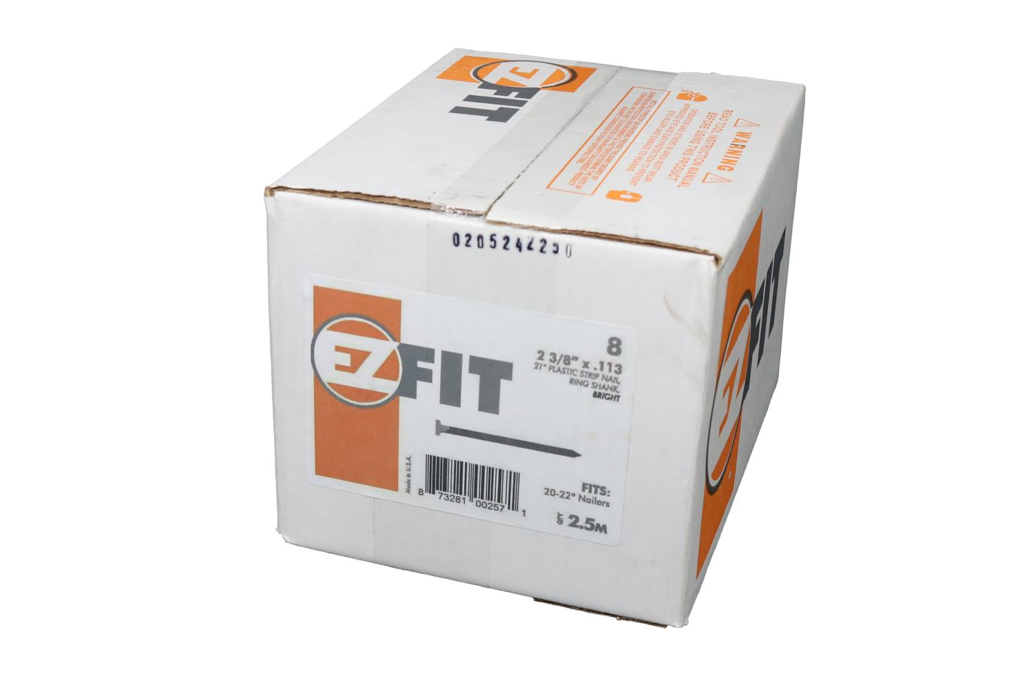 EZ FIT DS23113R-2.5M 2-3/8X113 2.5M 21DG STRIP BRT RING DP EZFIT8