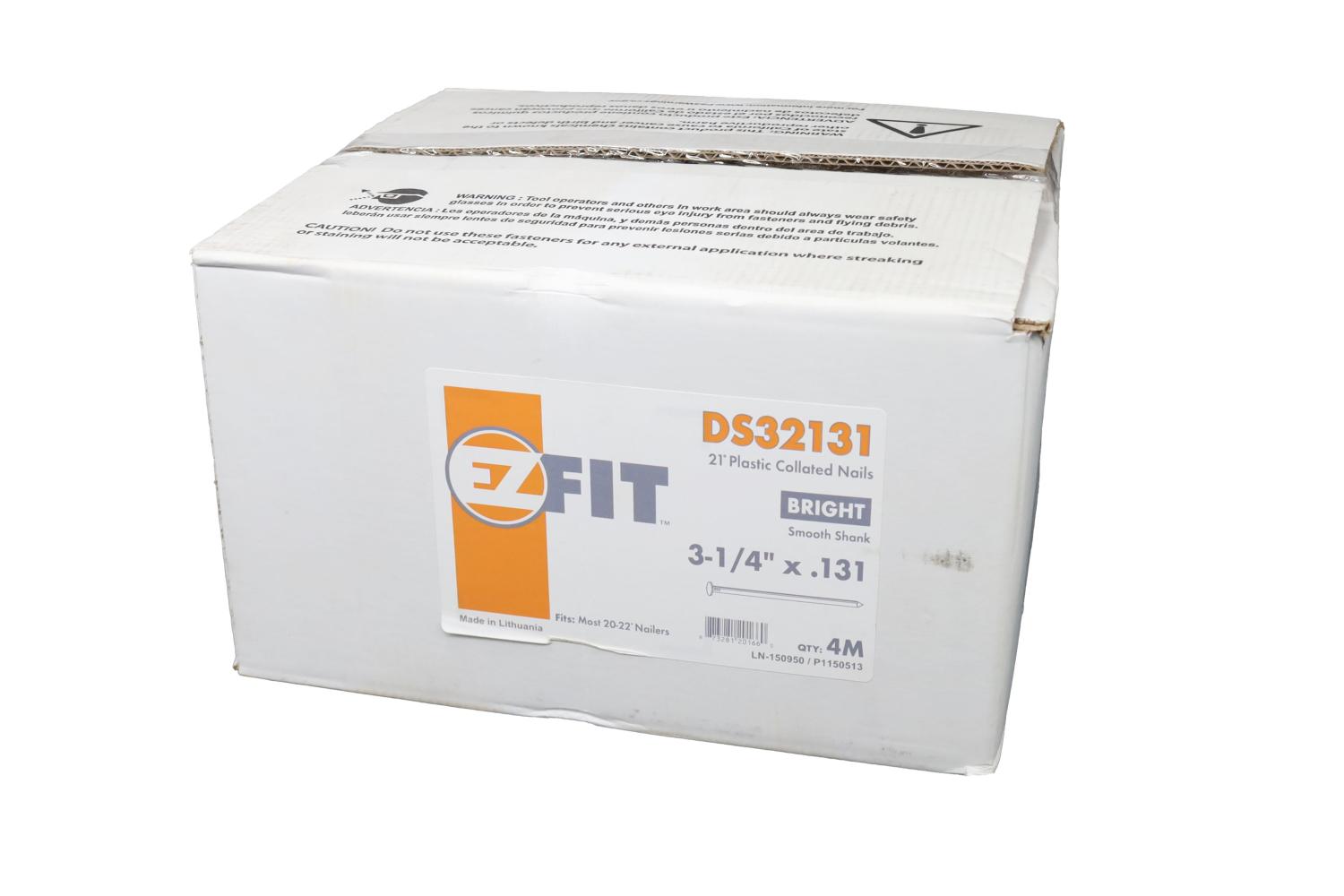 EZ FIT DS32131 3-1/4X131 4M 21DG STRIP NAIL SMOOTH BRT DP