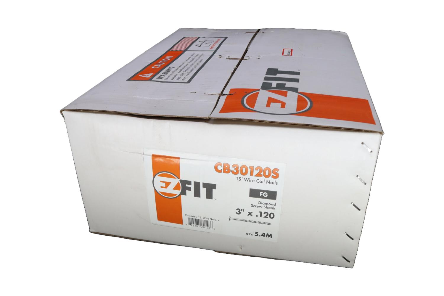 EZ FIT CB30120S 3X120 2.5M 15DG WW COIL NAIL BRT SCR DP