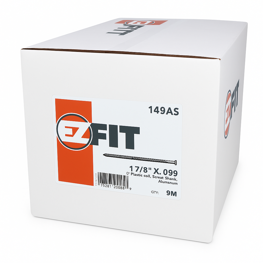 EZ FIT N01-080*FS 149AS 1-7/8x099 0DG PLASTIC COIL SCR ALUMINUM 9M