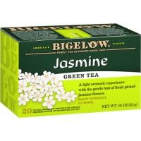 Bigelow - Jasmine green tea bags - aromatic green tea with delicate jasmine floral notes - caffeinated and gluten-free - 28 individually wrapped bags per box.