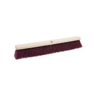 BWK20324 Broom Head - 24" Wide - 3.25" Heavy Duty Polypropylene Maroon Bristles - Hardwood Block