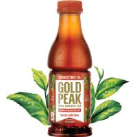 Gold Peak - Unsweetened Tea - brewed tea without sugar - ready to drink bottled tea - clean refreshing taste - 12 bottle carton