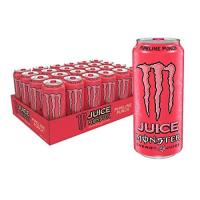Monster Energy - Juice Energy Drink - Pipeline Punch tropical flavor - caffeine and vitamin blend - ready to drink cans - 16 oz cans 24 per case