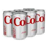 Diet Coke - Mini Can Cola - zero calorie refreshment - smaller serving size - carbonated soft drink - 6/pack, 4/carton