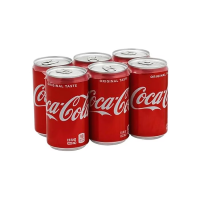 Coca Cola - Classic Cola Mini Cans - original cola flavor - smaller serving size - carbonated soft drink - 24 count pack