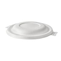 Eco Products - Molded Fiber Lid - fits 24 to 40 oz bowls - renewable compostable material - domed design for large portions - foodservice packaging