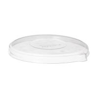 Eco Products - Flat Bowl Lid - fits 24 to 46 oz bowls - compostable plant fiber material - secure food container closure - foodservice packaging solution