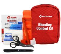 First Aid Only - Bleeding Control Kit - trauma supplies in zip pouch - quick access emergency kit - durable portable storage - safety compliance support