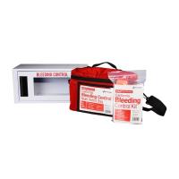 First Aid Only - Bleeding Control Kit - trauma supplies with audible alarm - plastic bag storage - emergency response support - public safety use