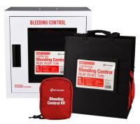 First Aid Only - Bleeding Control Kit - trauma supplies with audible alarm - zip pouch storage - rapid emergency response support - public safety ready