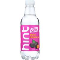 Hint - Caffeinated Water - black raspberry flavor - zero sugar energy boost - no artificial sweeteners - 16 oz bottles - 12 per case