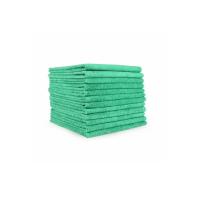 Hospeco - Microfiber Cleaning Cloths - 16 by 16 inch size - reusable lint free wiping - color coded green cloths - 12 per pack