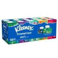 Kleenex - Facial Tissue - soft two ply sheets - gentle on skin - large box count - 10 boxes per carton