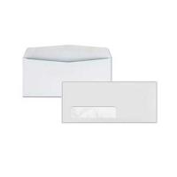 KGL - Window Envelopes - number 10 size white paper - address window for invoices - gummed seal closure - 500 per box