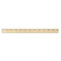LEO77554 Wood Ruler 12 Inch No Edge One Quarter inch markings