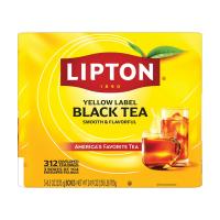Lipton - Classic black tea bags - 100% natural tea blend - Easy brew hot or iced - Rich aroma and flavor - 312 tea bags per box.