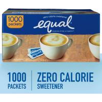 Equal - Sugar Substitute - zero calorie sweetener packets - dissolves easily in beverages - convenient single serve packets - 1000 count box