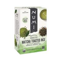 Numi - Organic toasted rice tea - USDA Organic - Non-GMO - Gluten-free - Savory nutty flavor - Compostable tea bags - 18 bags/Box - Ideal for hot or iced service.