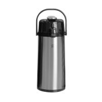 Newco Glass Lined Vacuum Insulated Airpot - 2.2 Liters - Satin Finish - Dispensing Lever