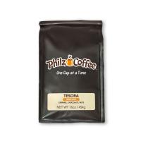 Philz Coffee - Tesora medium roast ground coffee - Balanced rich flavor - Notes of caramel, chocolate & nuts - Full body - Low acidity - 1 lb bag - Premium Arabica.