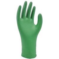 Showa - Nitrile Gloves - powder free disposable gloves - bio based formulation - large size fit - green color gloves